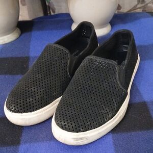 Stylish Black Perforated Slip-On Loafers for Men